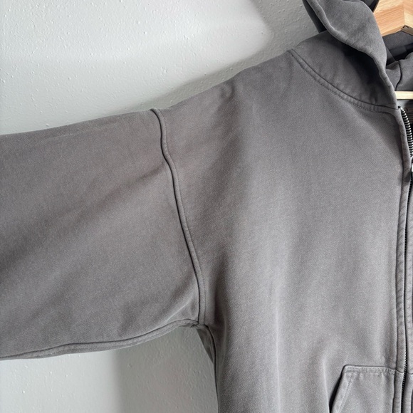 Fear Of God No Logo Zip Up Hoodie Gray Size Small - Picture 7 of 15